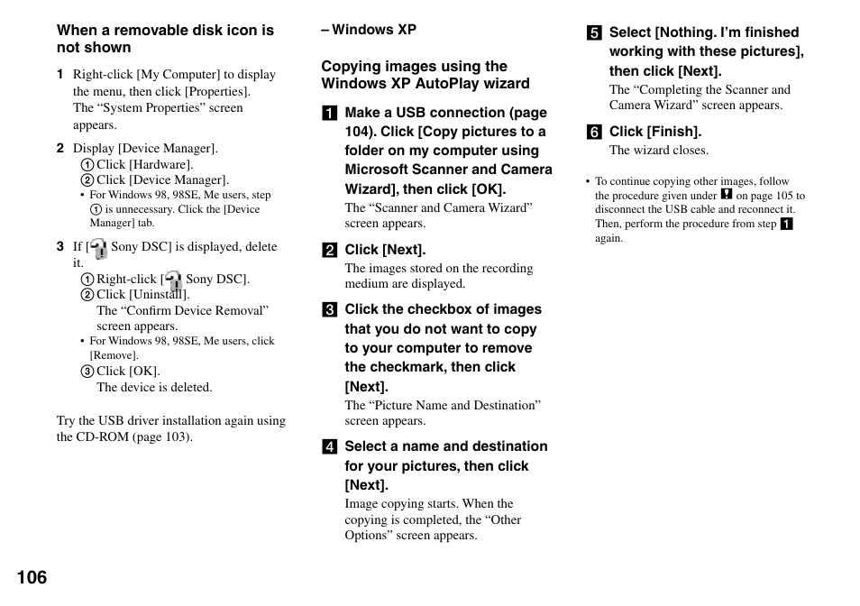 Sony DSC-V3 User Manual | Page 106 / 156