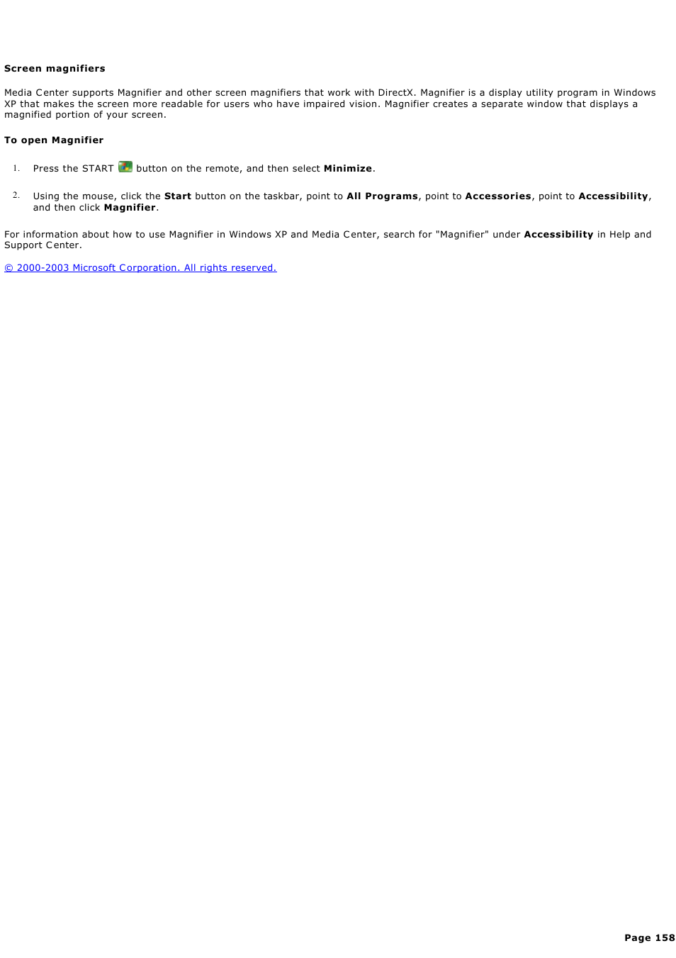 Screen magnifiers | Sony PCV-RZ44G User Manual | Page 158 / 459