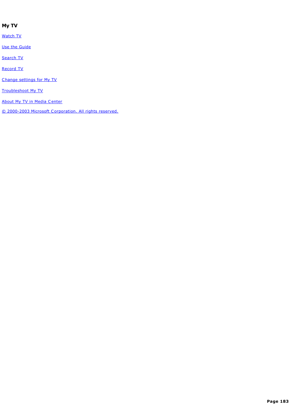 My tv | Sony PCV-RZ44G User Manual | Page 183 / 459