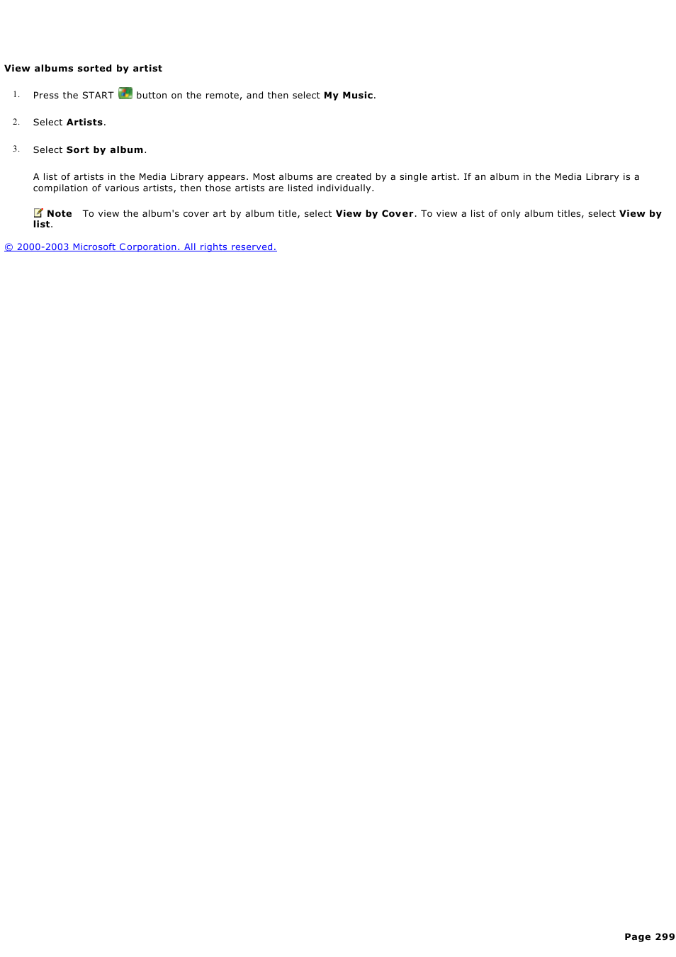 View albums sorted by artist | Sony PCV-RZ44G User Manual | Page 299 / 459