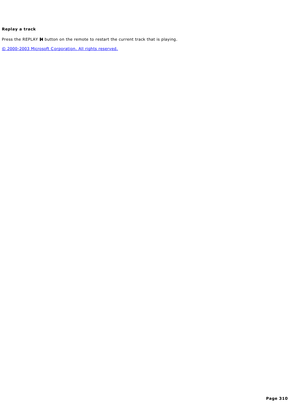 Replay a track | Sony PCV-RZ44G User Manual | Page 310 / 459