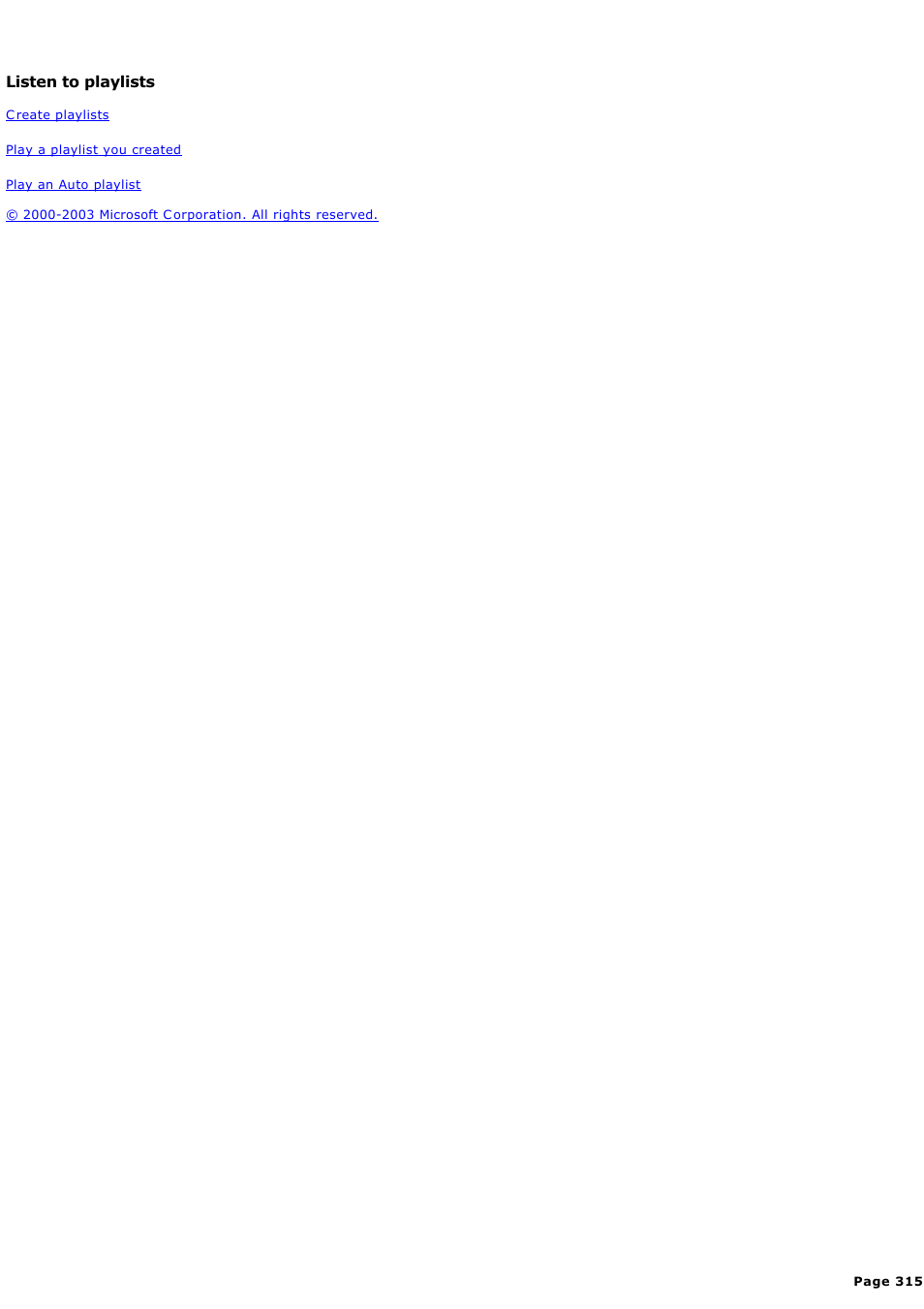 Listen to playlists | Sony PCV-RZ44G User Manual | Page 315 / 459