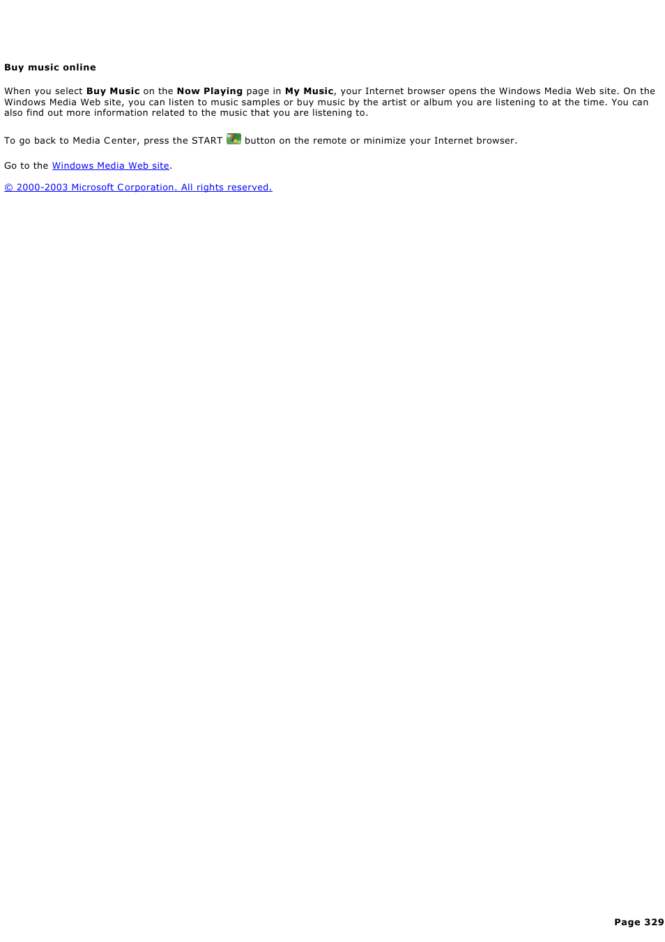 Buy music online | Sony PCV-RZ44G User Manual | Page 329 / 459