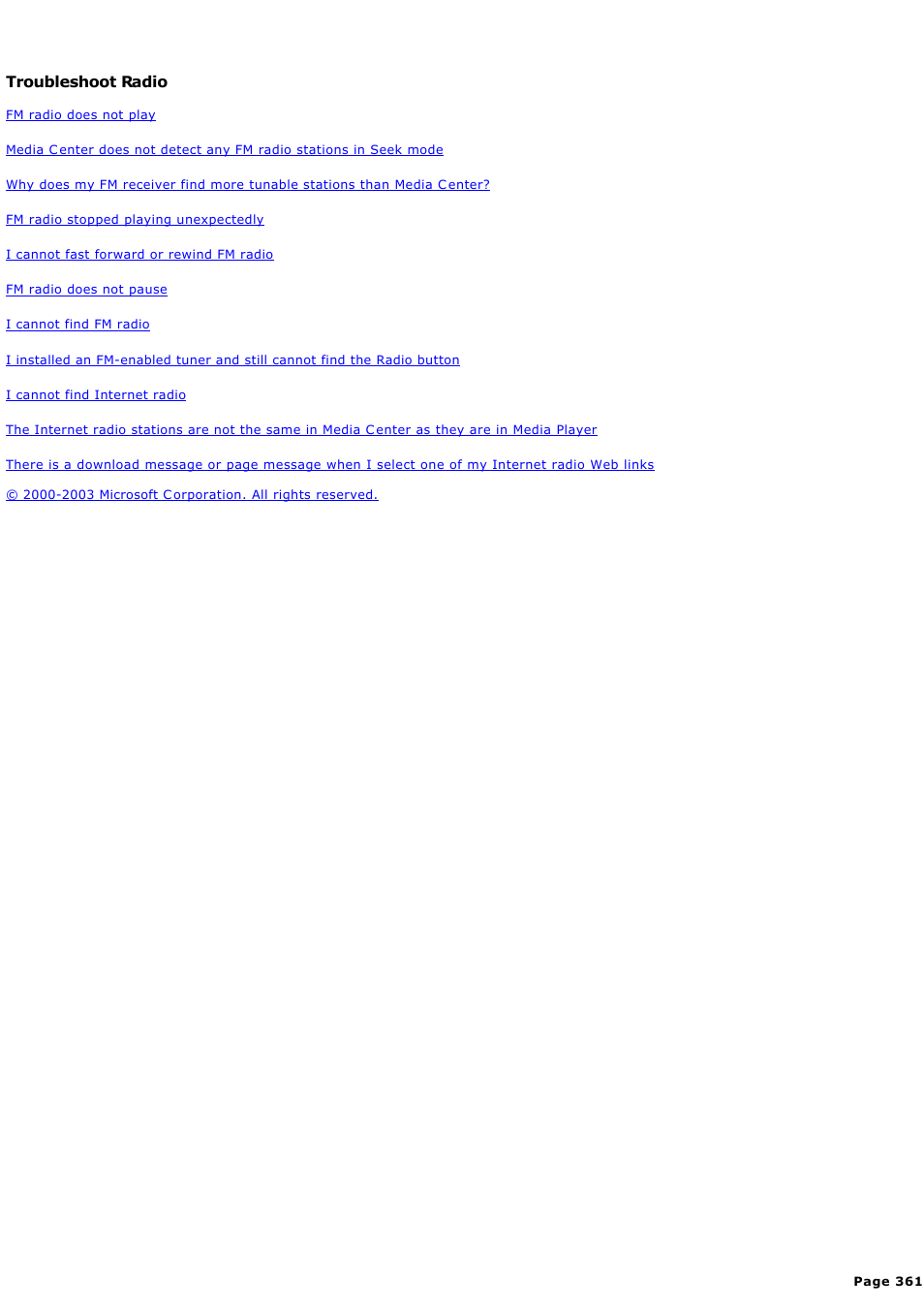 Troubleshoot radio | Sony PCV-RZ44G User Manual | Page 361 / 459
