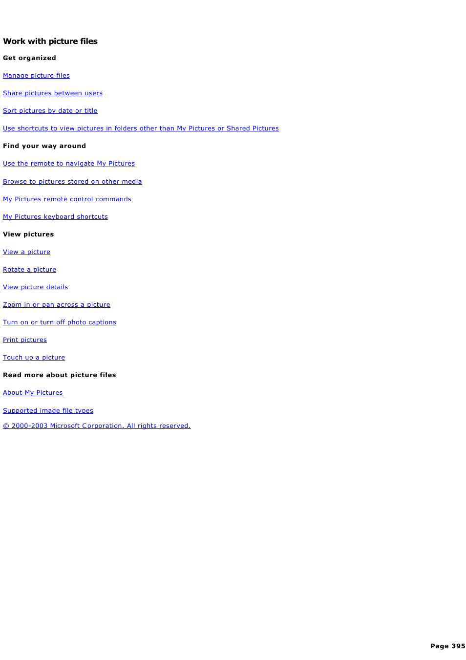 Work with picture files | Sony PCV-RZ44G User Manual | Page 395 / 459