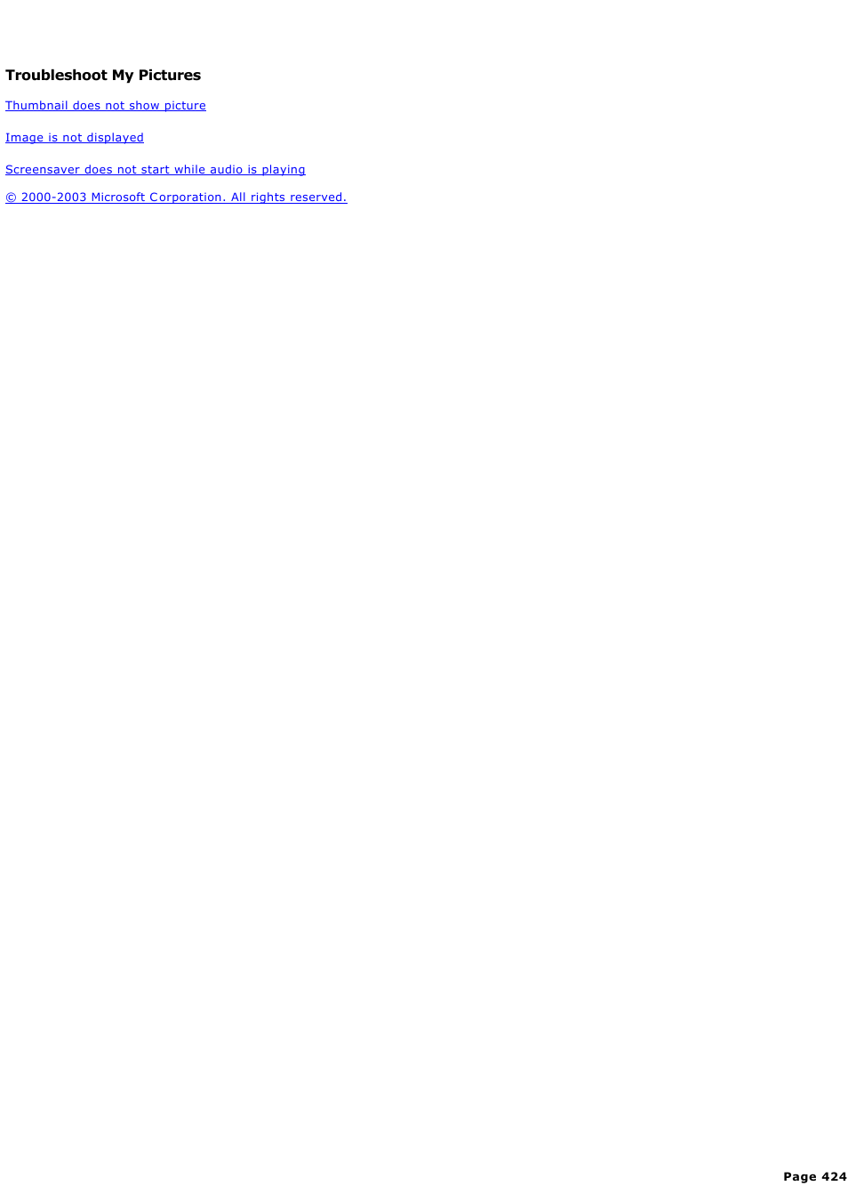 Troubleshoot my pictures | Sony PCV-RZ44G User Manual | Page 424 / 459