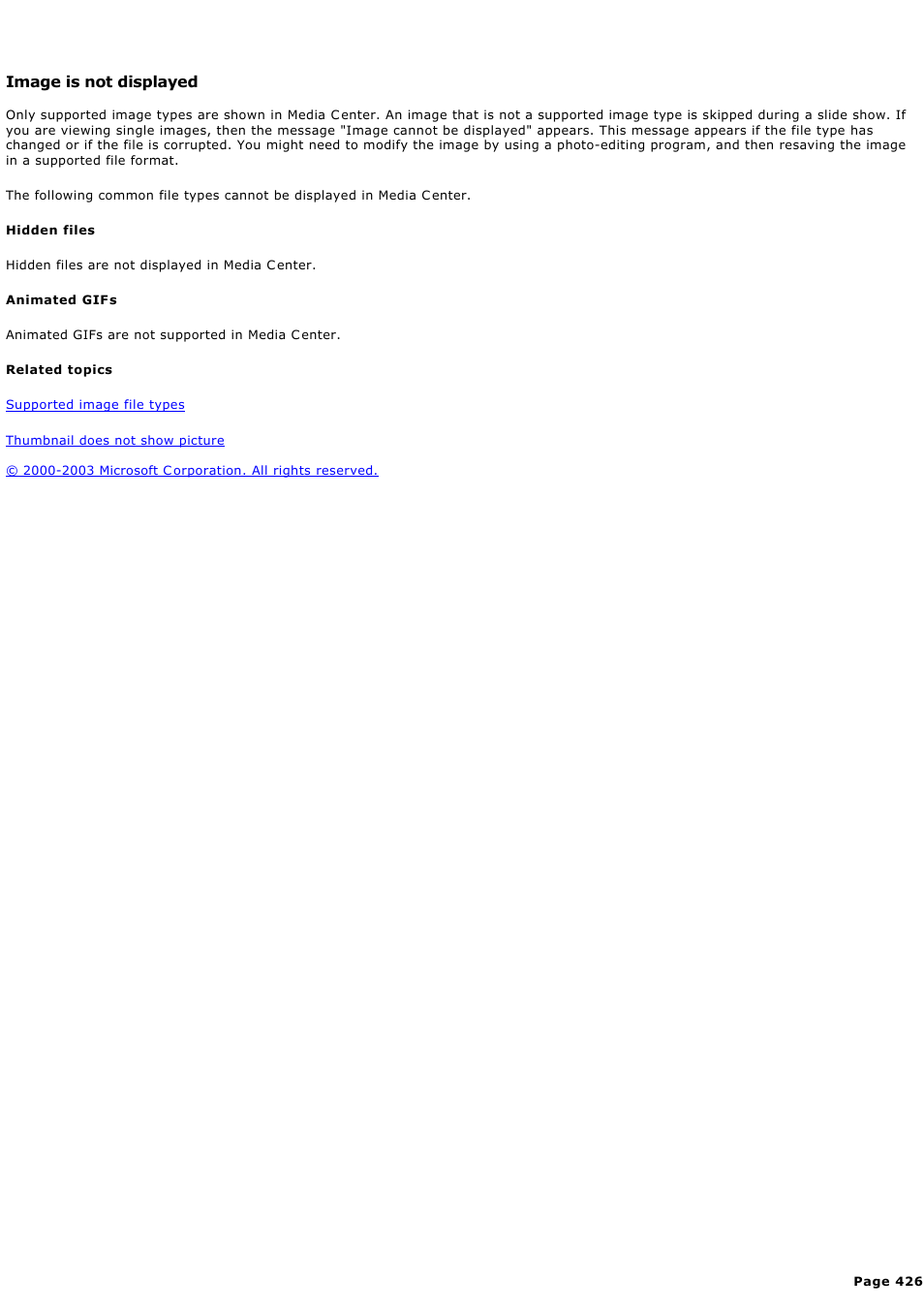 Image is not displayed | Sony PCV-RZ44G User Manual | Page 426 / 459