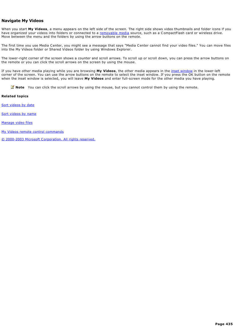 Navigate my videos | Sony PCV-RZ44G User Manual | Page 435 / 459