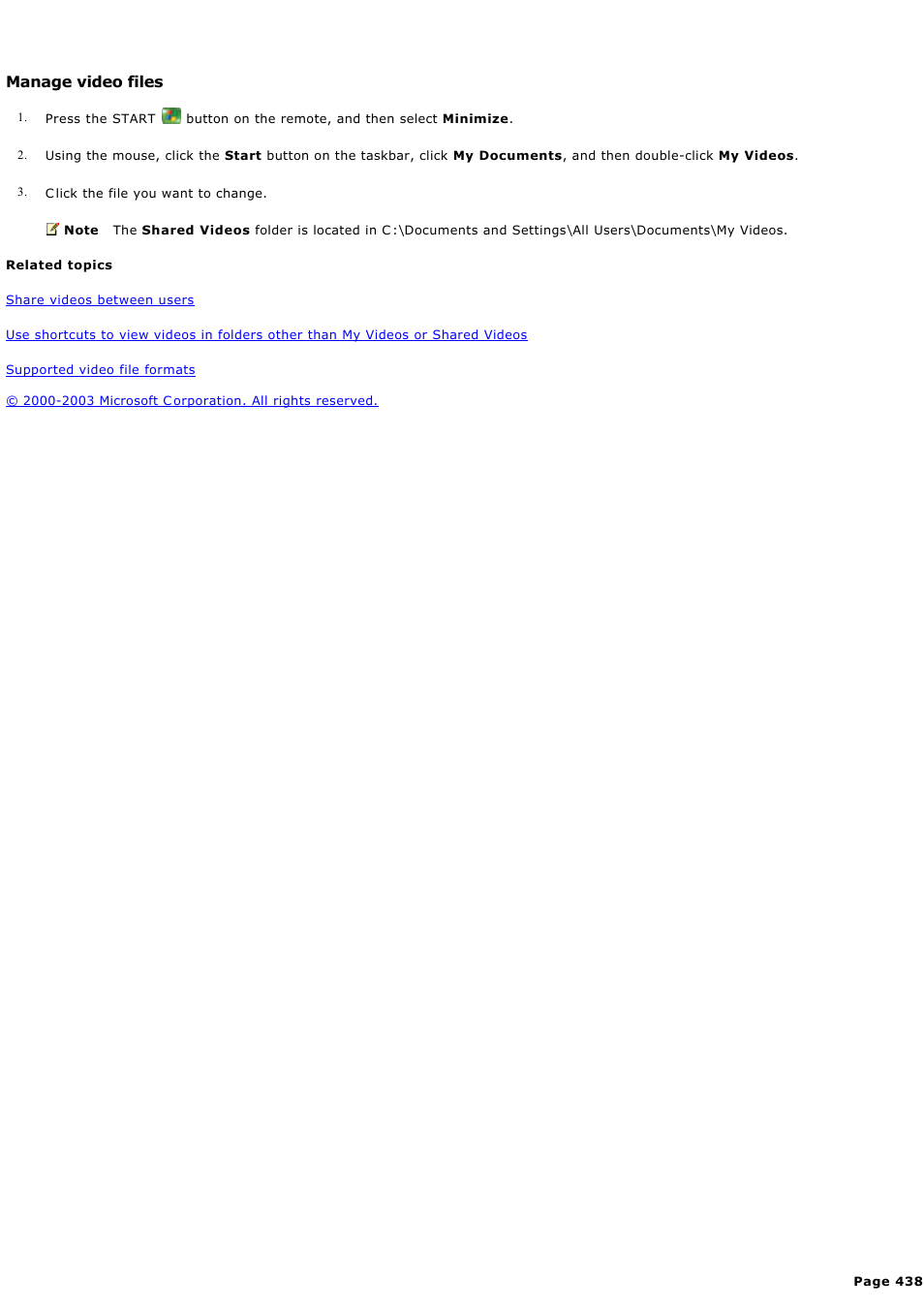 Manage video files | Sony PCV-RZ44G User Manual | Page 438 / 459