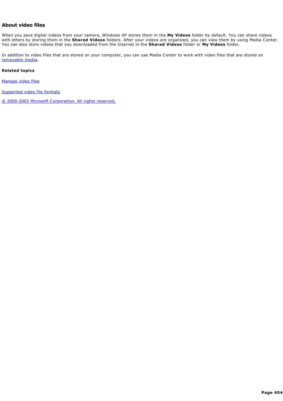 About video files | Sony PCV-RZ44G User Manual | Page 454 / 459