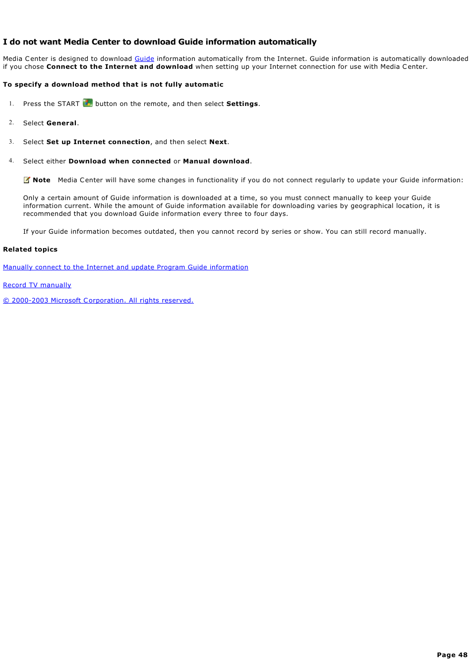 Sony PCV-RZ44G User Manual | Page 48 / 459