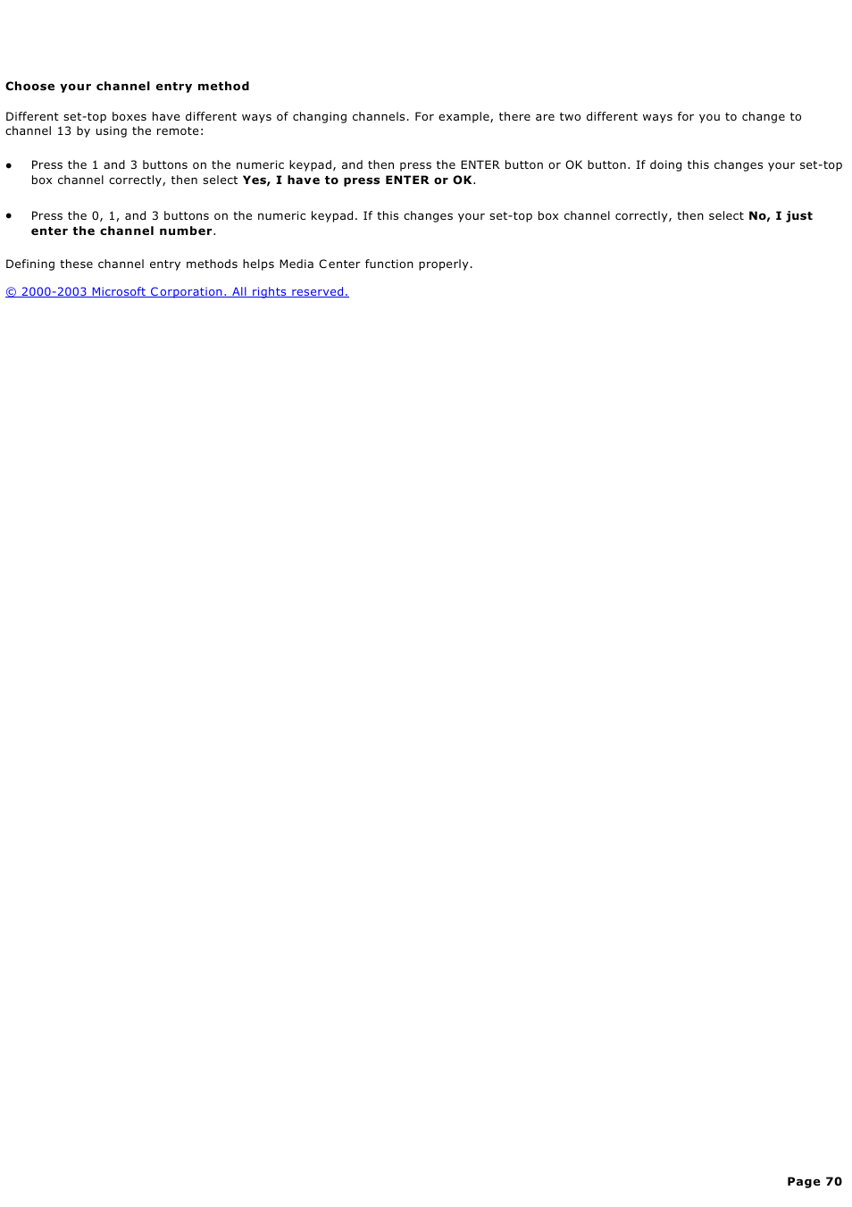 Choose your channel entry method | Sony PCV-RZ44G User Manual | Page 70 / 459