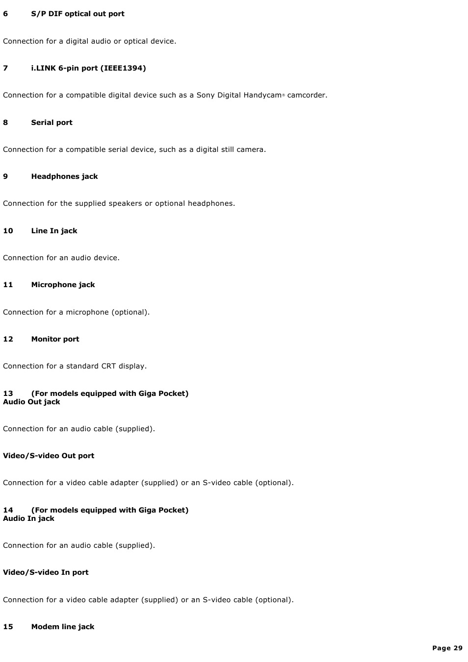 Sony PCV-RX590G User Manual | Page 29 / 119