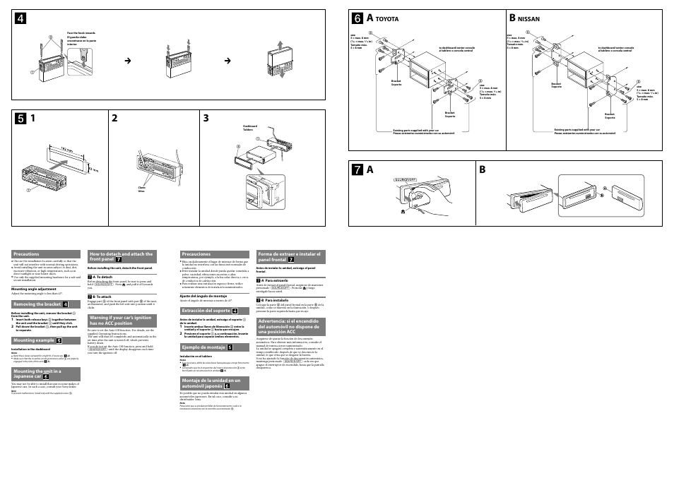 Toyota, Nissan | Sony CDX-GT25MPW User Manual | Page 2 / 2