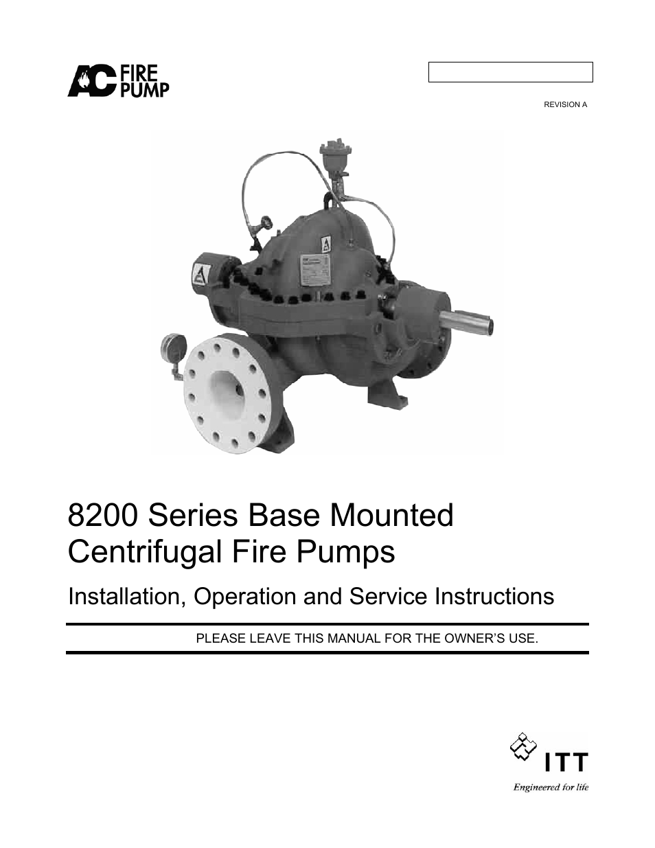 A-C Fire Pump 8200 Series User Manual | 36 pages
