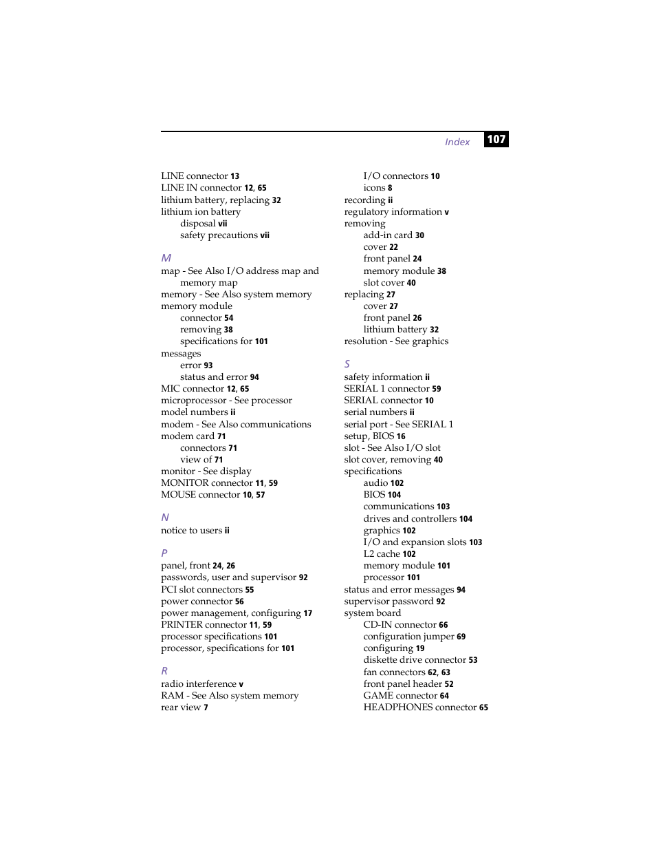 Sony PCV-R553DS User Manual | Page 121 / 122