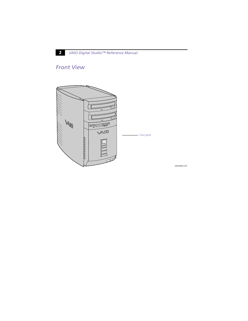 Front view | Sony PCV-R553DS User Manual | Page 16 / 122