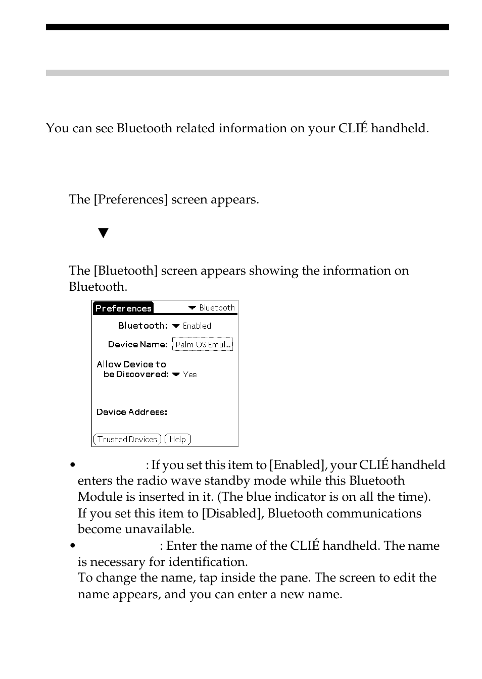 Looking at information, Looking at information on bluetooth communications | Sony PEGA-MSB1 User Manual | Page 34 / 48