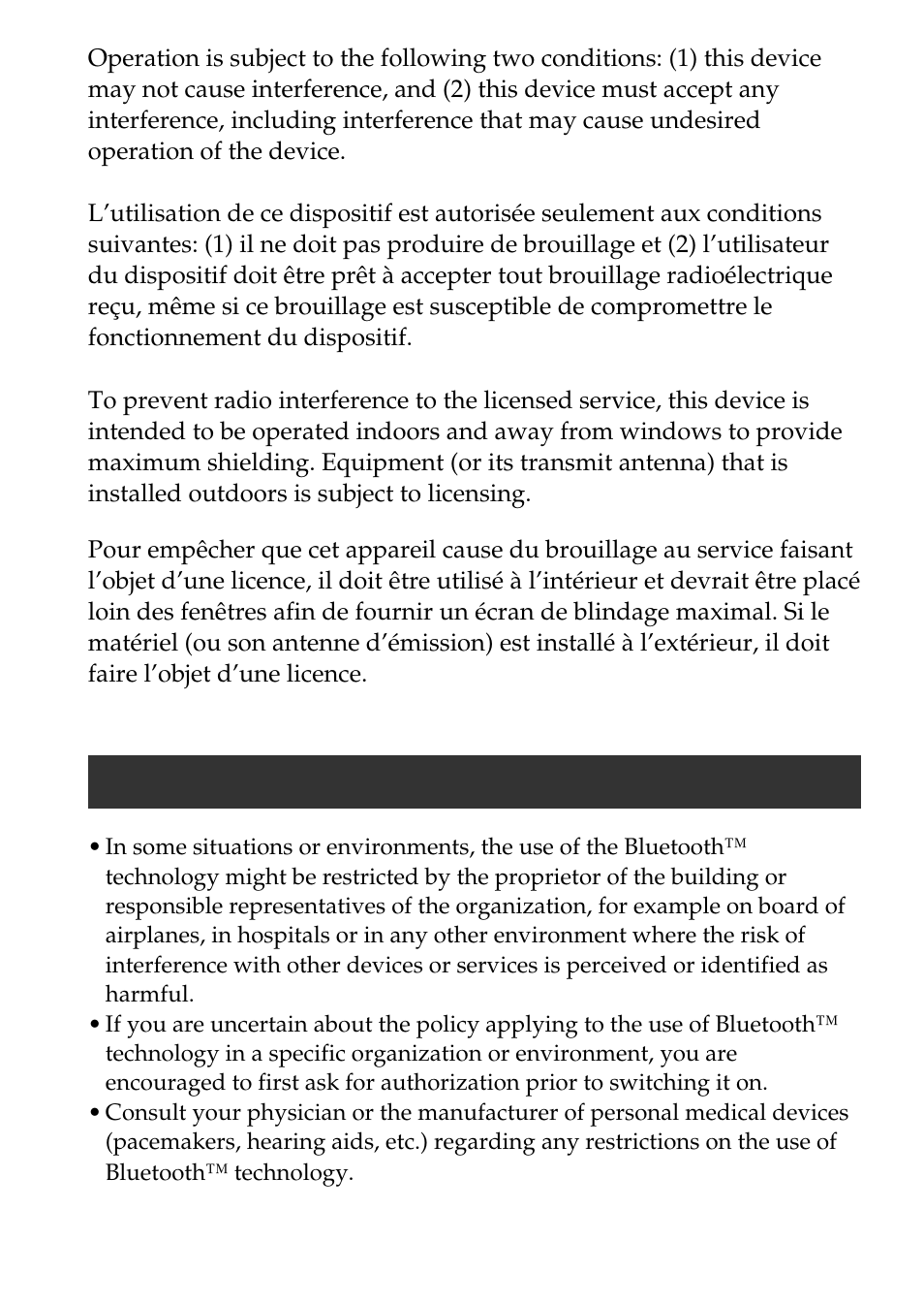 Warnings | Sony PEGA-MSB1 User Manual | Page 4 / 48