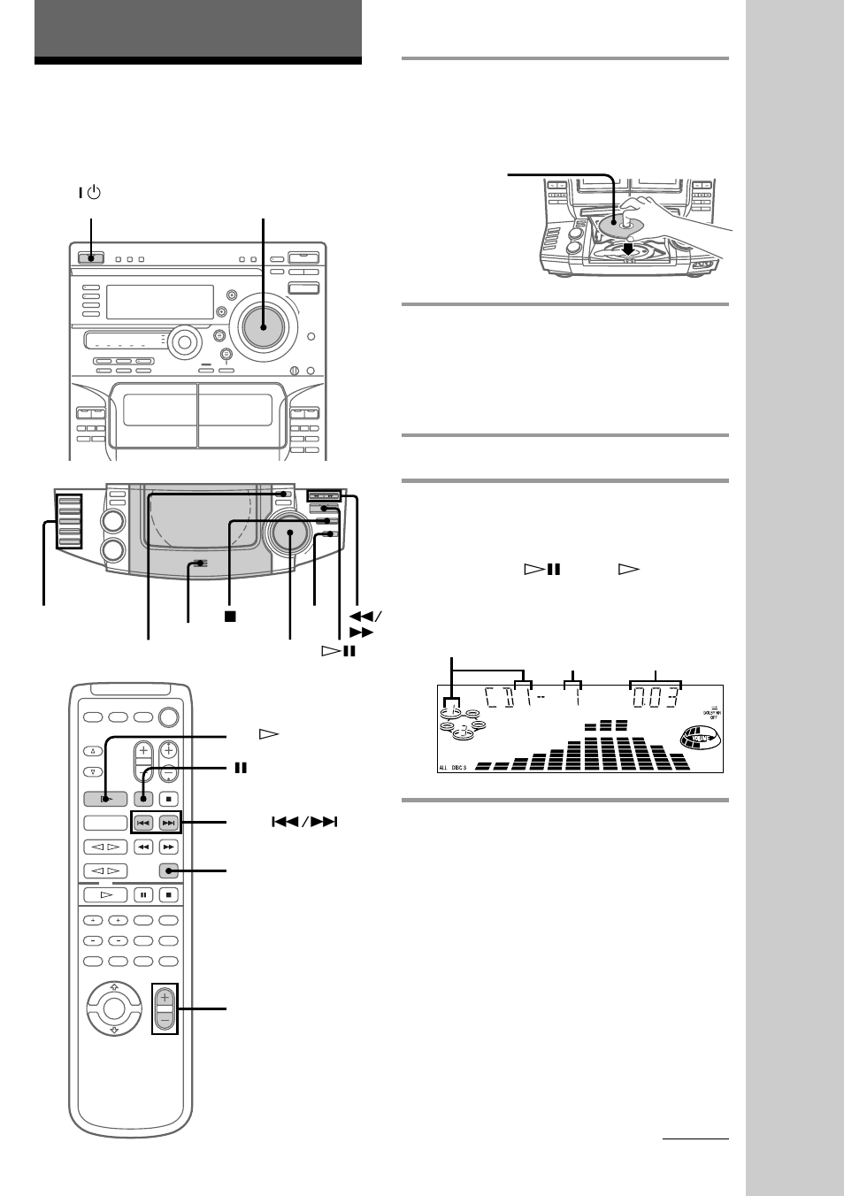 Playing a cd, Basic operations | Sony LBT-W900AV User Manual | Page 13 / 56