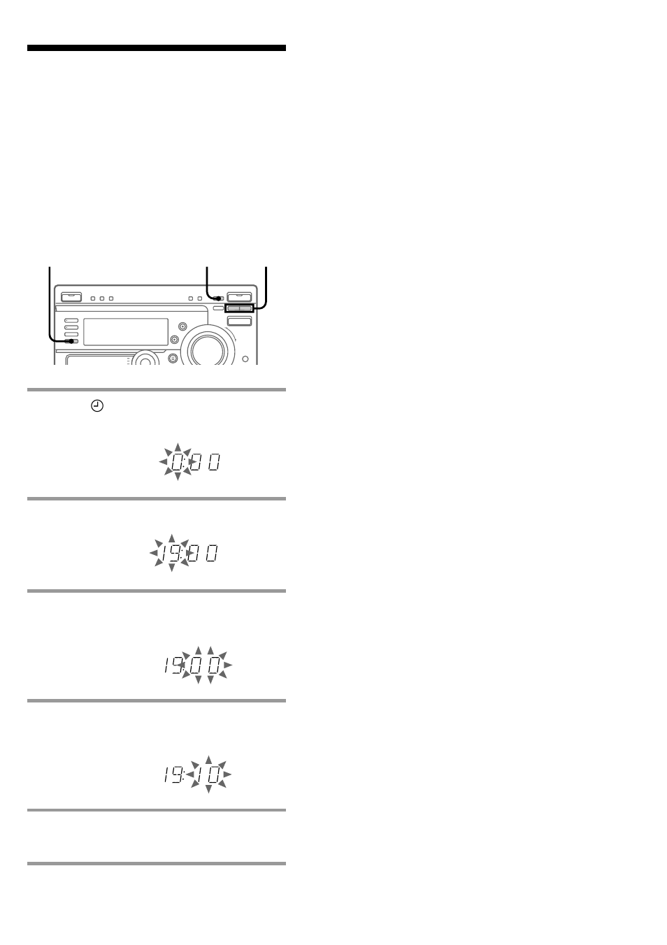 Step 3: setting the time | Sony LBT-W900AV User Manual | Page 9 / 56