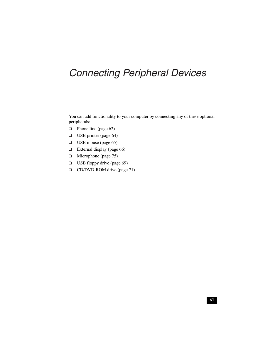 Connecting peripheral devices | Sony PCG-C1VN User Manual | Page 62 / 125