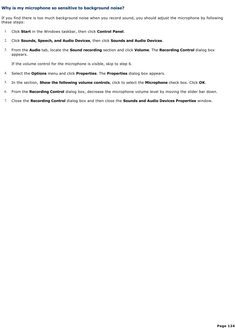 Sony PCV-RS500CG User Manual | Page 124 / 143