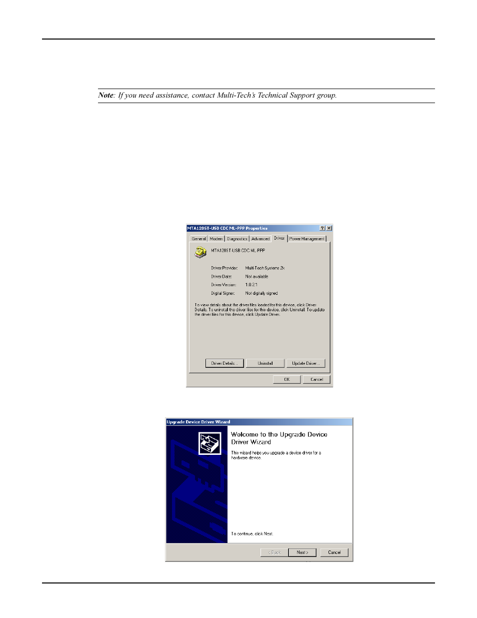 Changing the modem descriptor (windows 2000) | AC International MTA128ST-USB User Manual | Page 20 / 108