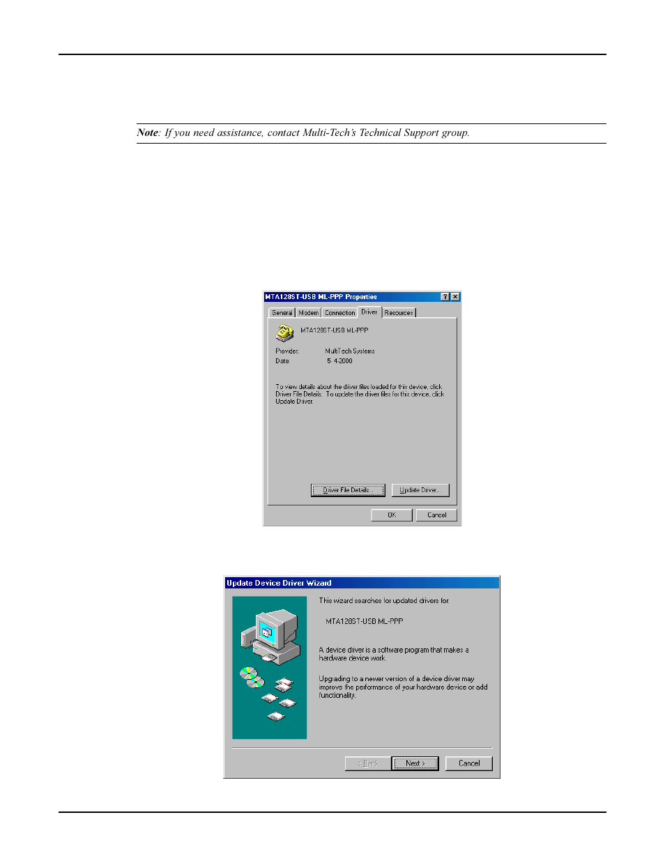 Changing the modem descriptor (windows 98) | AC International MTA128ST-USB User Manual | Page 25 / 108