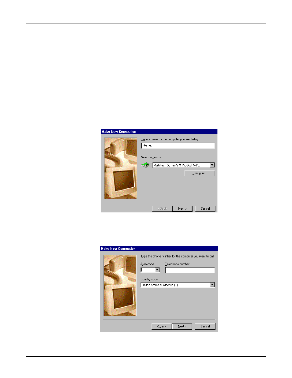 Windows 98/95 dial-up networking | AC International MTA128ST-USB User Manual | Page 37 / 108