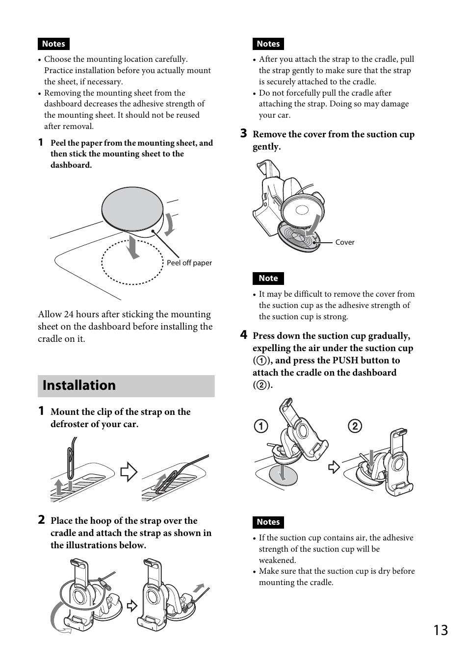 Installation | Sony XDP-PK1000 User Manual | Page 13 / 52