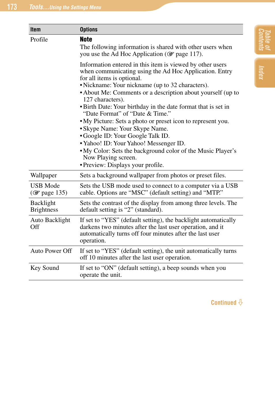 Sony COM-1 User Manual | Page 173 / 252