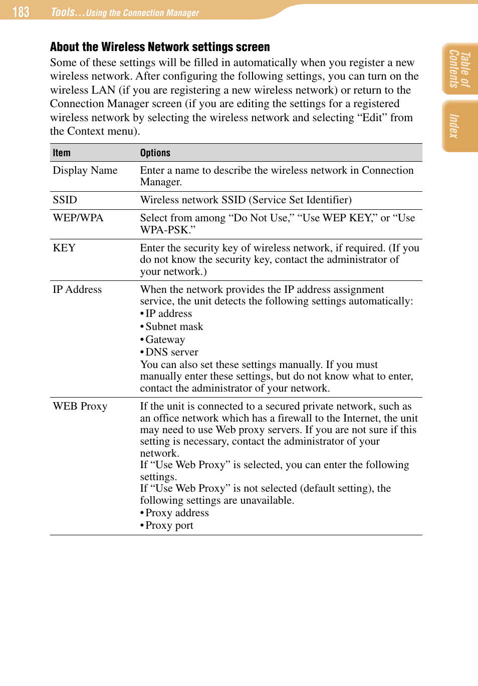 Sony COM-1 User Manual | Page 183 / 252