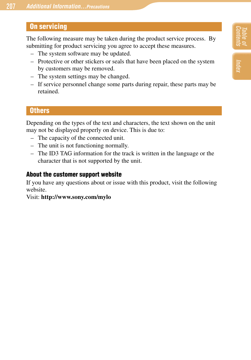 On servicing, Others, On servicing others | Sony COM-1 User Manual | Page 207 / 252