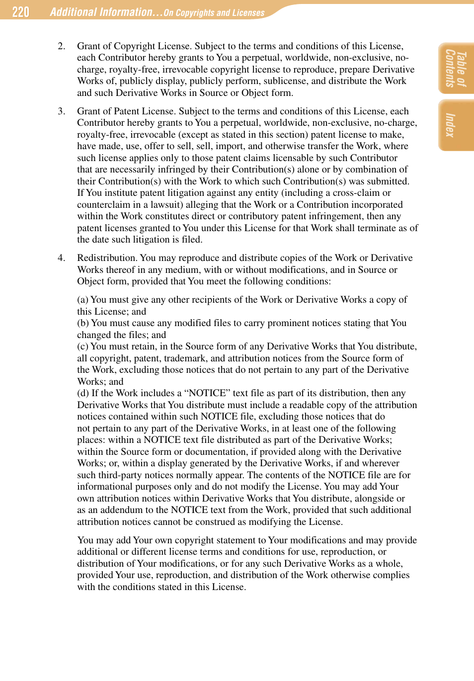 Index table of contents | Sony COM-1 User Manual | Page 220 / 252