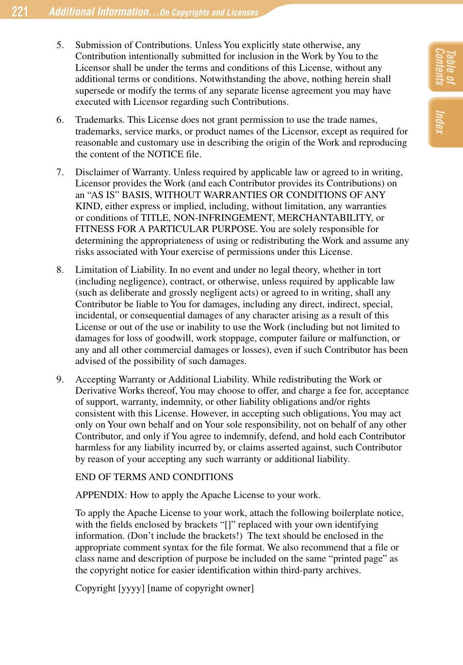 Index table of contents | Sony COM-1 User Manual | Page 221 / 252