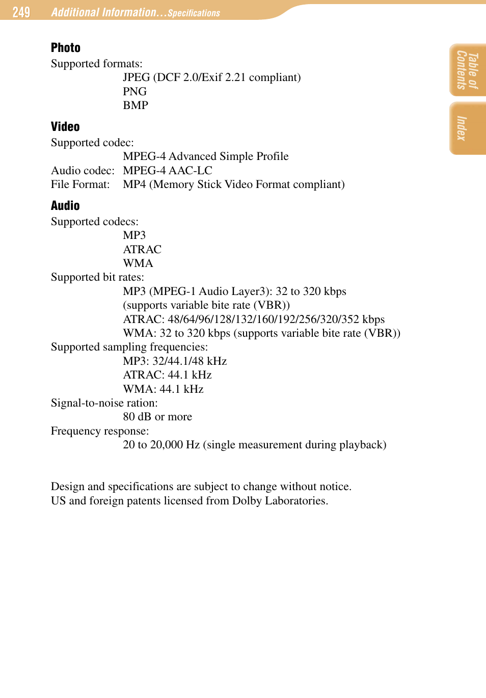 Sony COM-1 User Manual | Page 249 / 252
