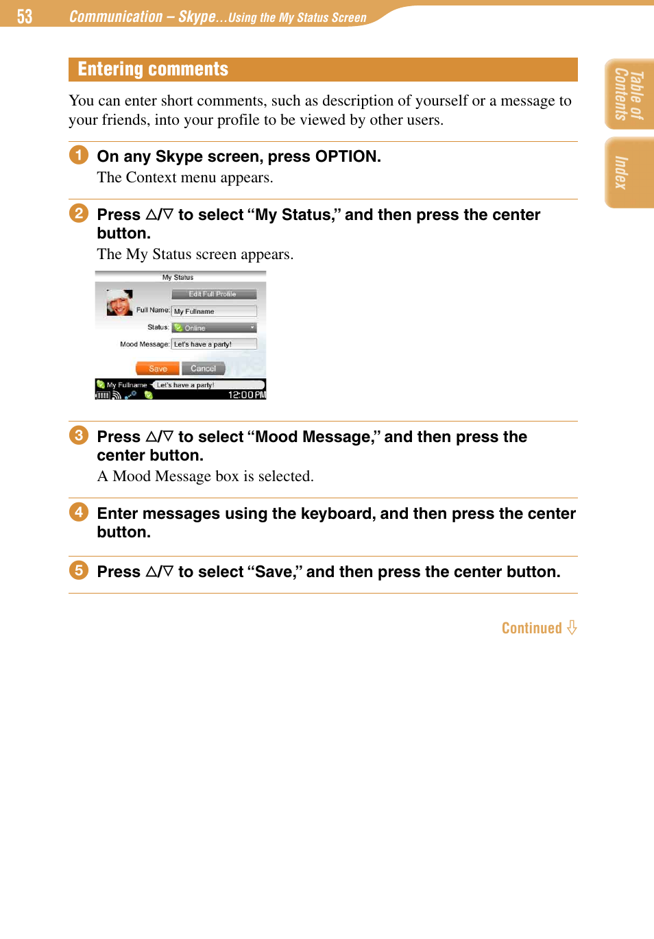 Entering comments | Sony COM-1 User Manual | Page 53 / 252