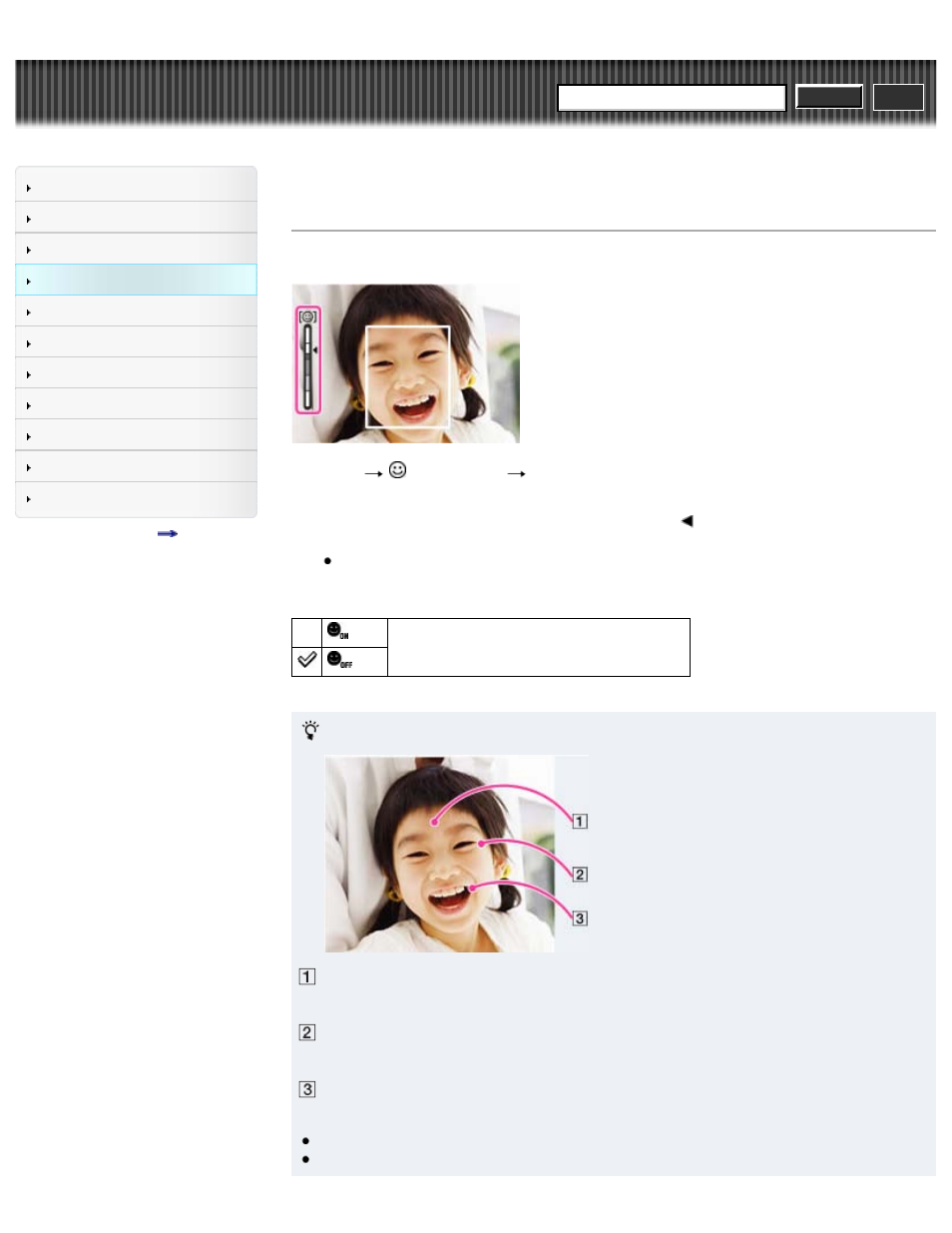 Smile shutter, Cyber-shot user guide | Sony DSC-HX10V User Manual | Page 130 / 273