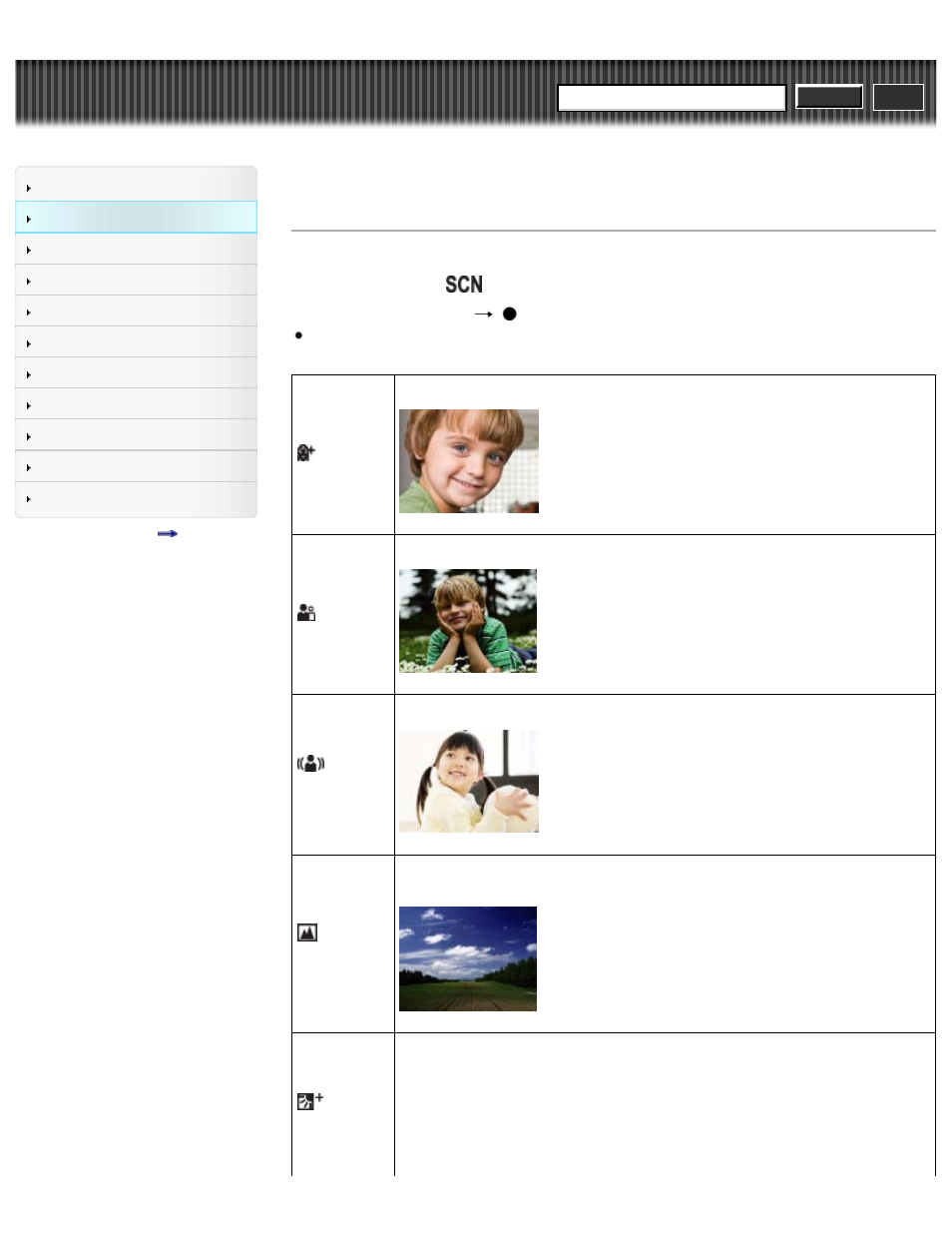 Scene selection, Cyber-shot user guide | Sony DSC-HX10V User Manual | Page 56 / 273