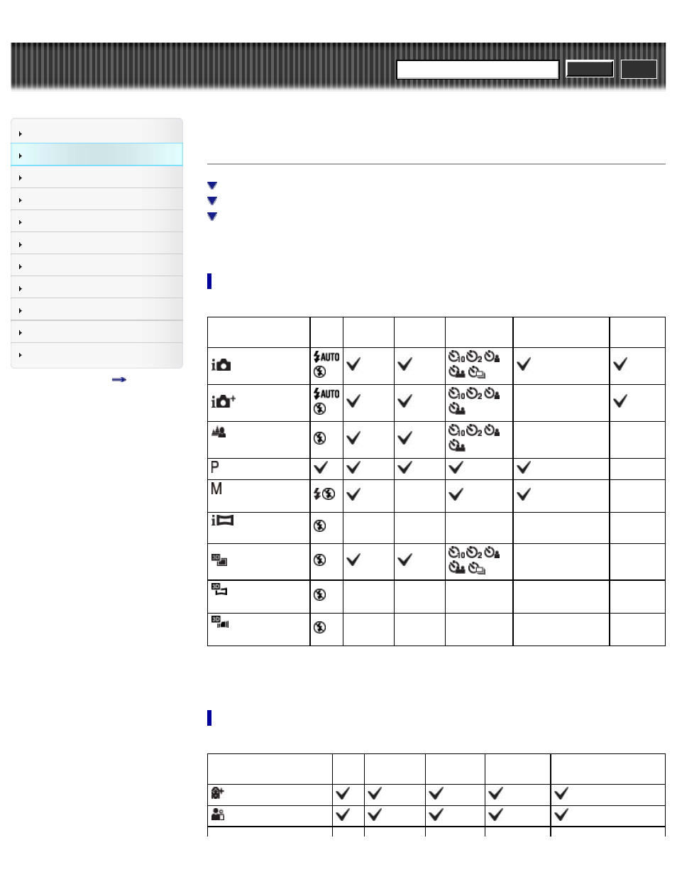 Functions not available in some rec modes, Cyber-shot user guide | Sony DSC-HX10V User Manual | Page 69 / 273