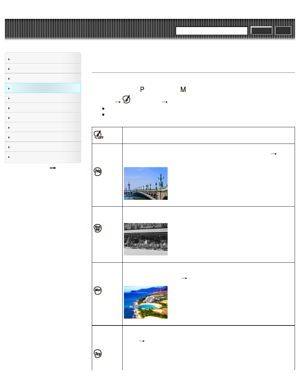 Picture effect, Cyber-shot user guide | Sony DSC-HX10V User Manual | Page 96 / 273