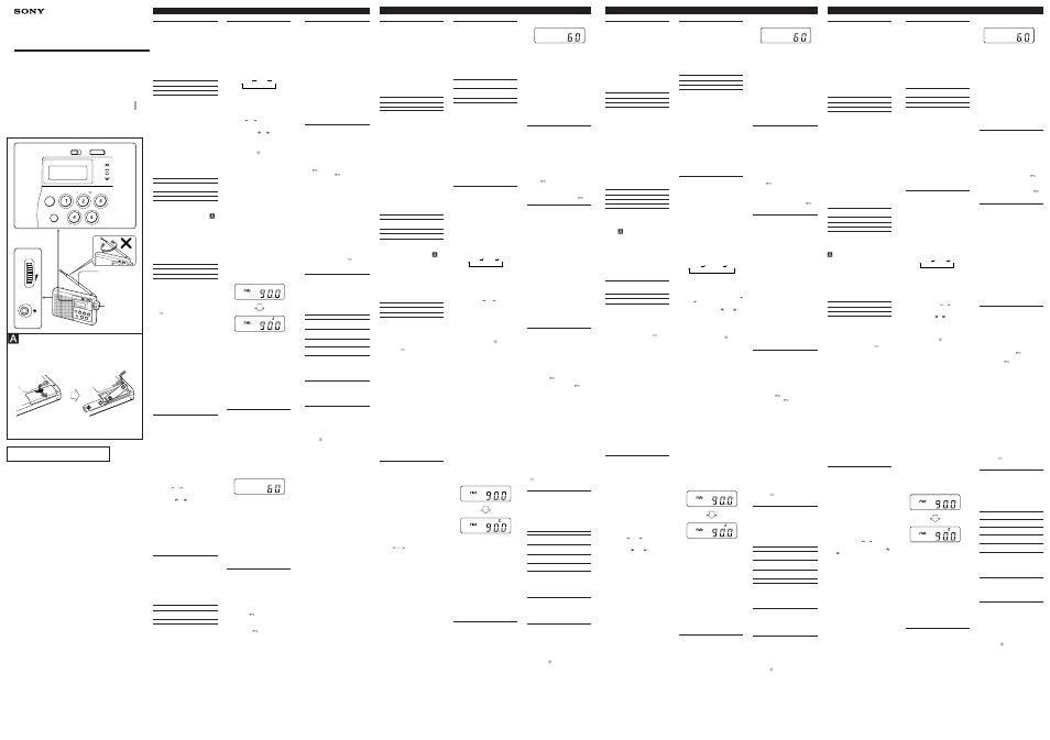 Sony ICF-M260 User Manual | 2 pages