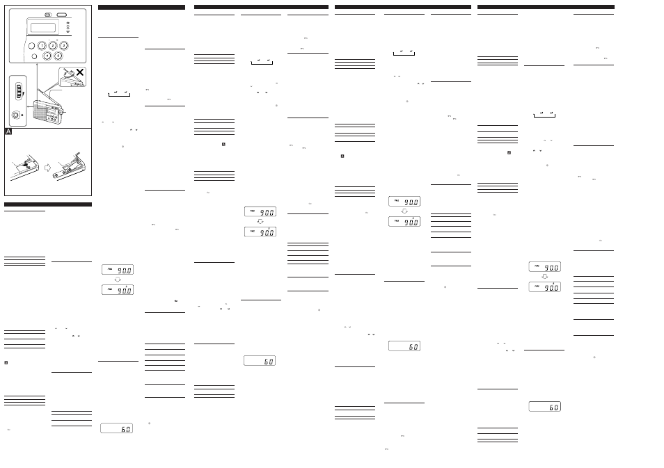 Allereerst, Kenmerken, Inleggen van de batterijen | Gelijkzetten van de klok, Omschakelen van het am afsteminterval, Bediening van de radio, Gebruik van de sluimerfunktie, Andere handige funkties, Voorzorgsmaatregelen, Verhelpen van storingen | Sony ICF-M260 User Manual | Page 2 / 2