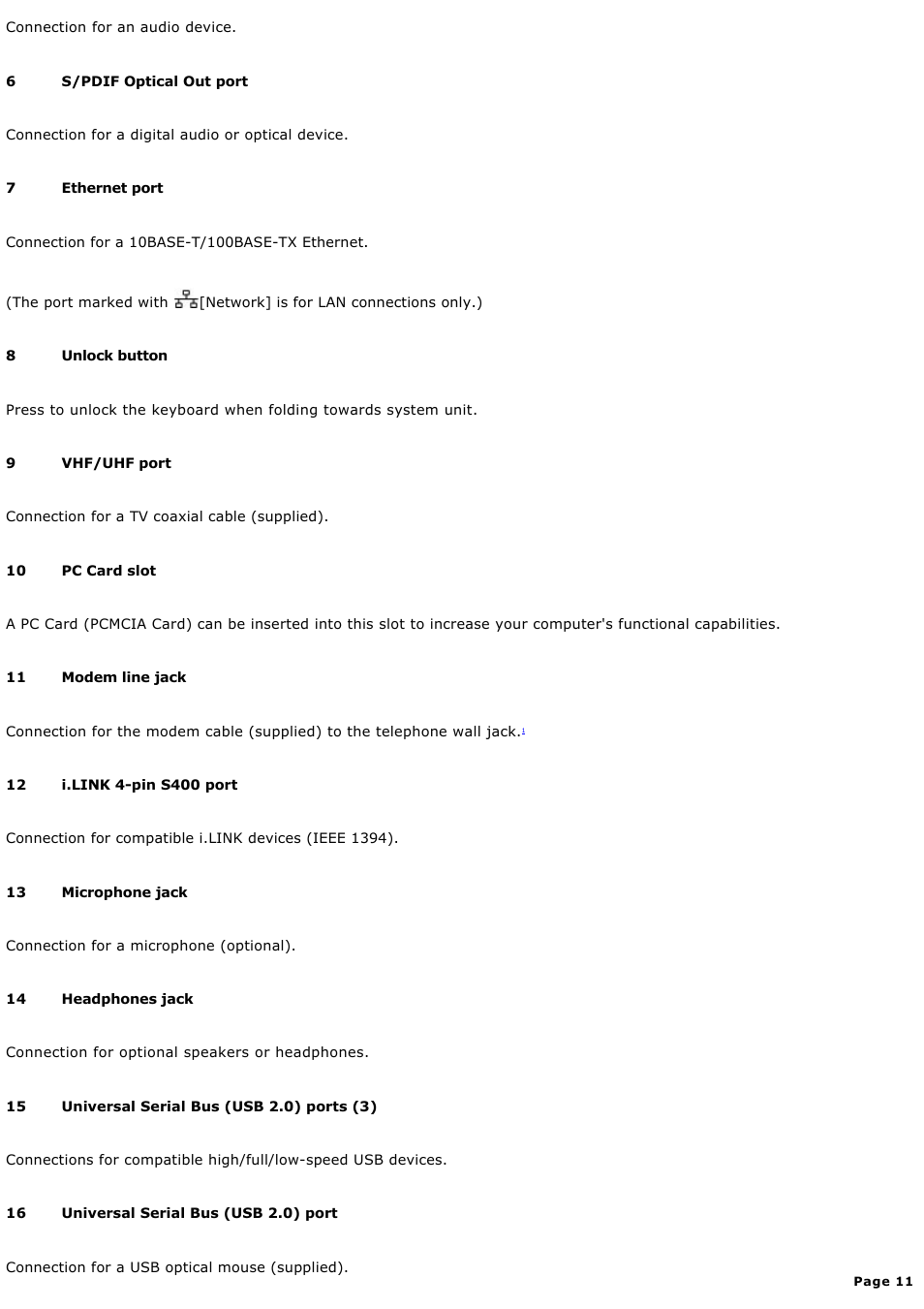 Sony PCV-W700G User Manual | Page 11 / 180