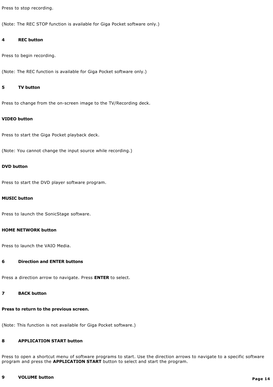 Sony PCV-W700G User Manual | Page 14 / 180