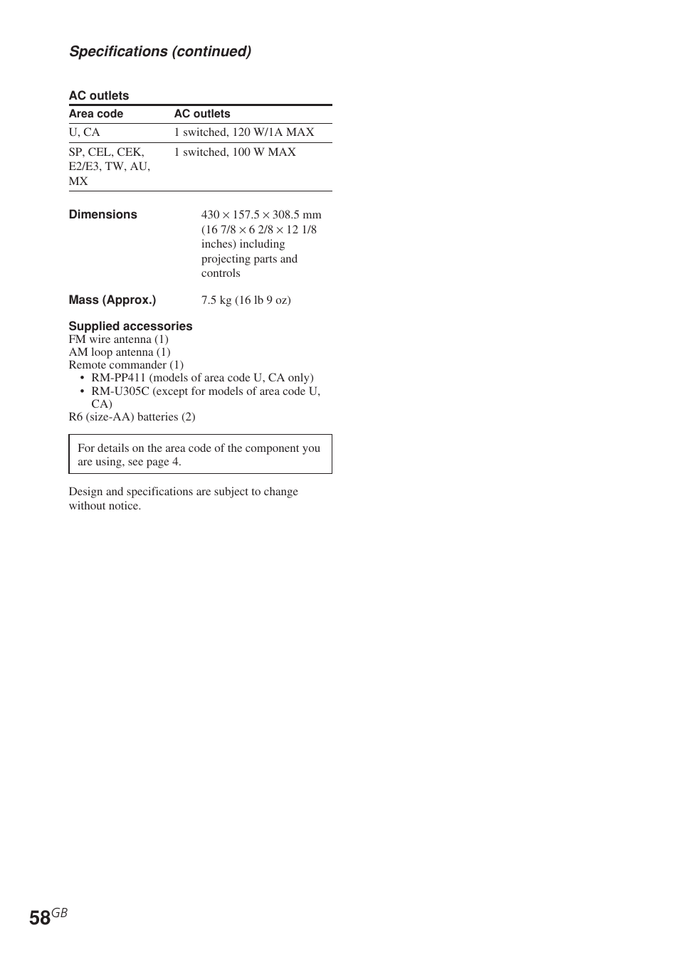 Sony STR-DE685 User Manual | Page 58 / 60