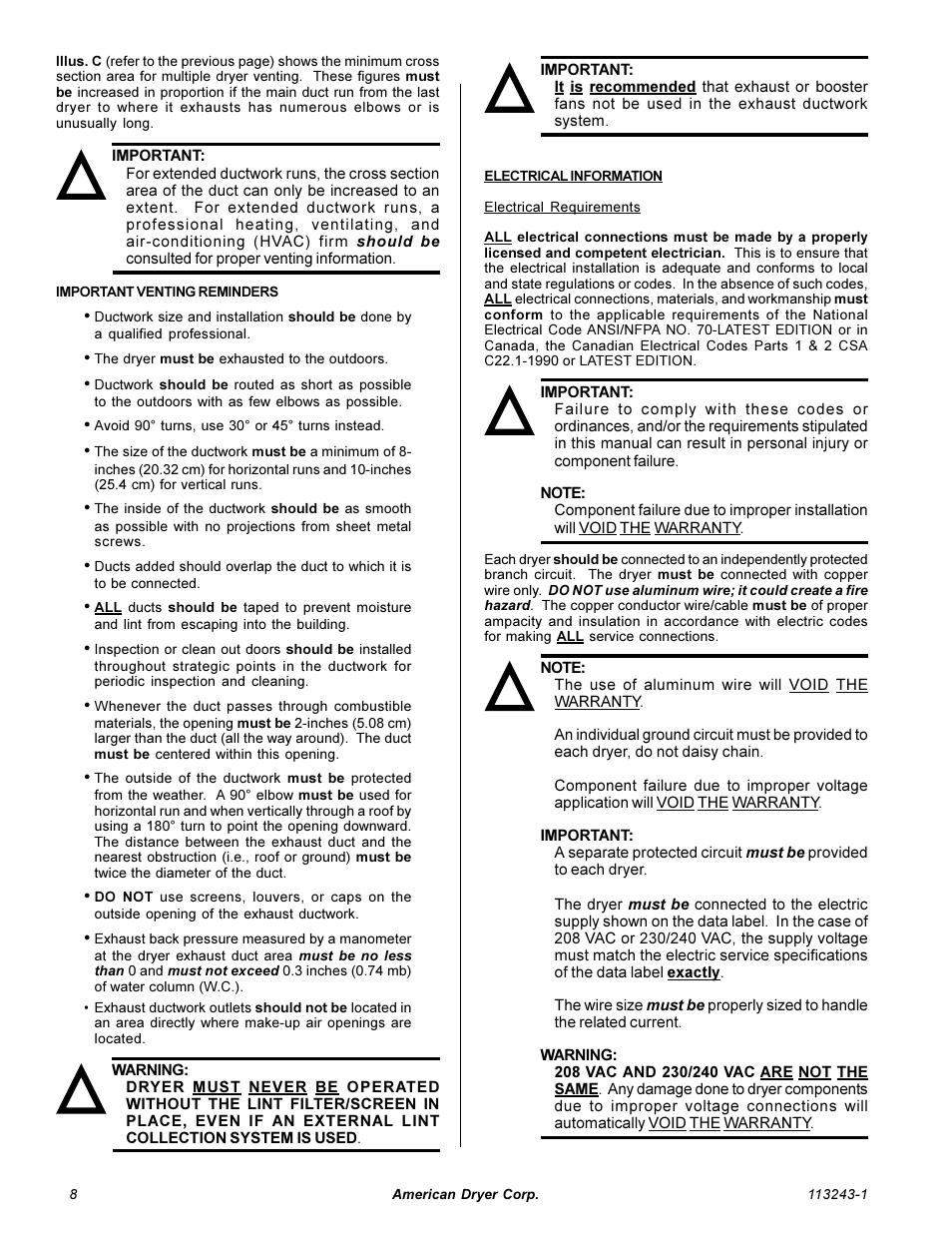 American Dryer Corp. AD-15 Phase 7 User Manual | Page 10 / 31