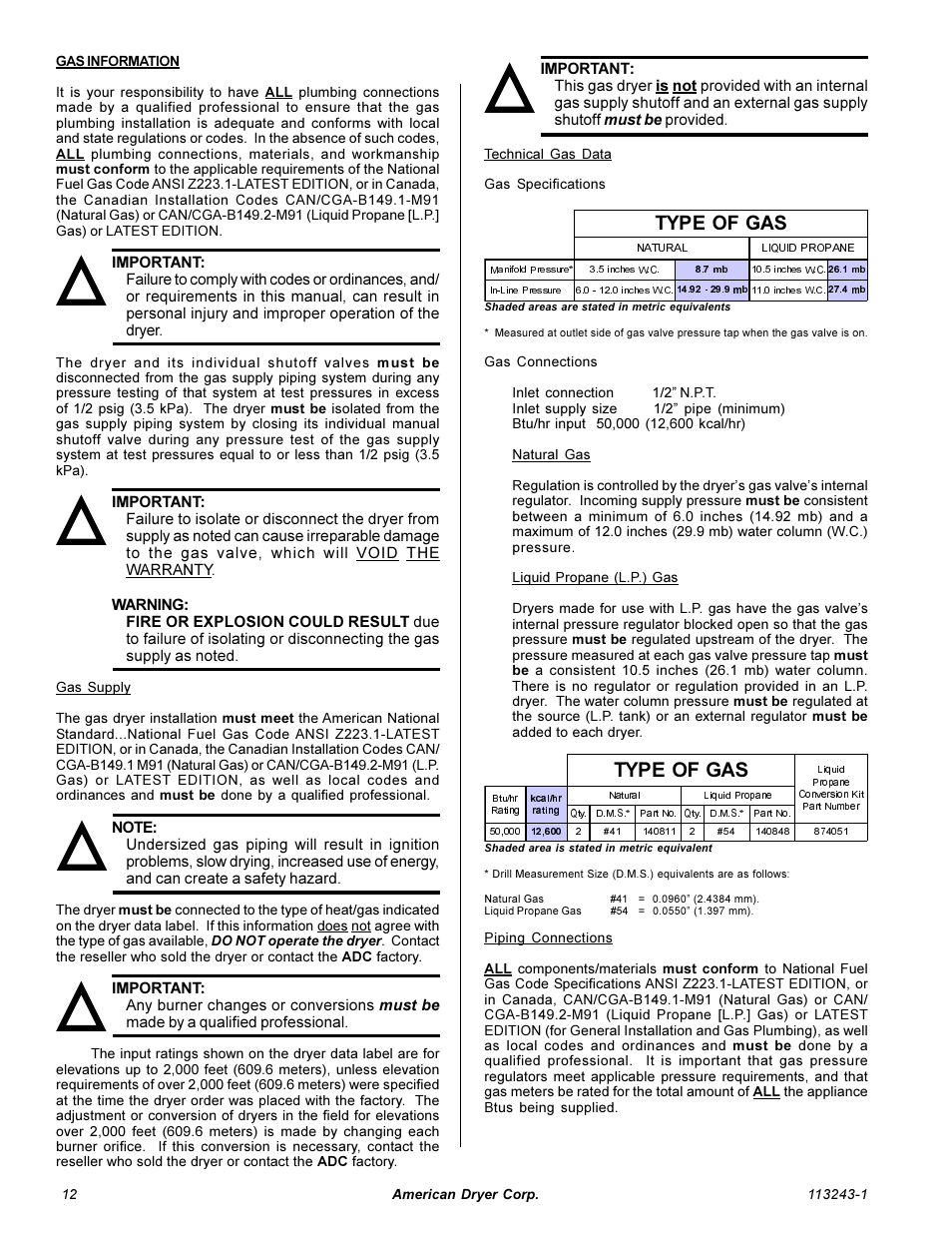 American Dryer Corp. AD-15 Phase 7 User Manual | Page 14 / 31