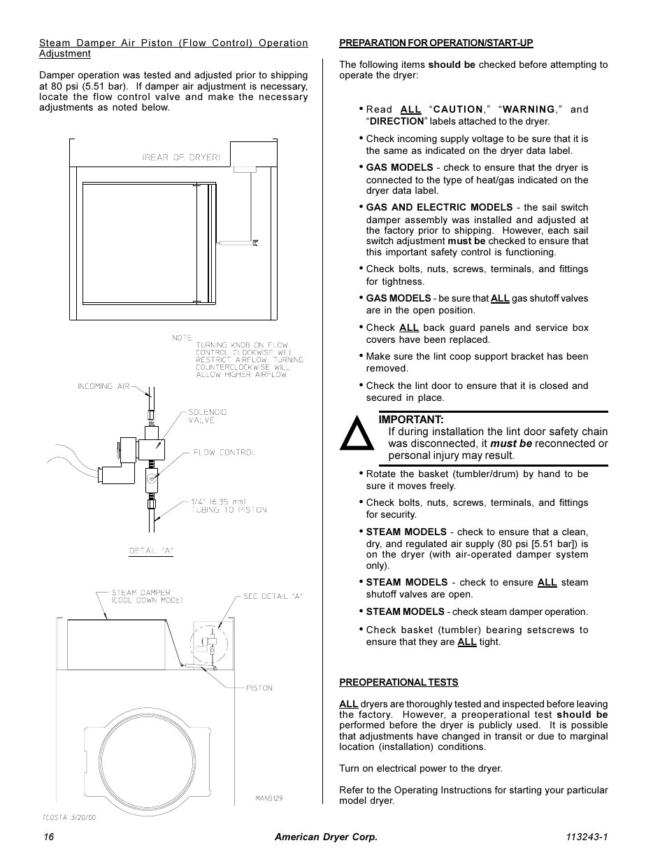 American Dryer Corp. AD-15 Phase 7 User Manual | Page 18 / 31